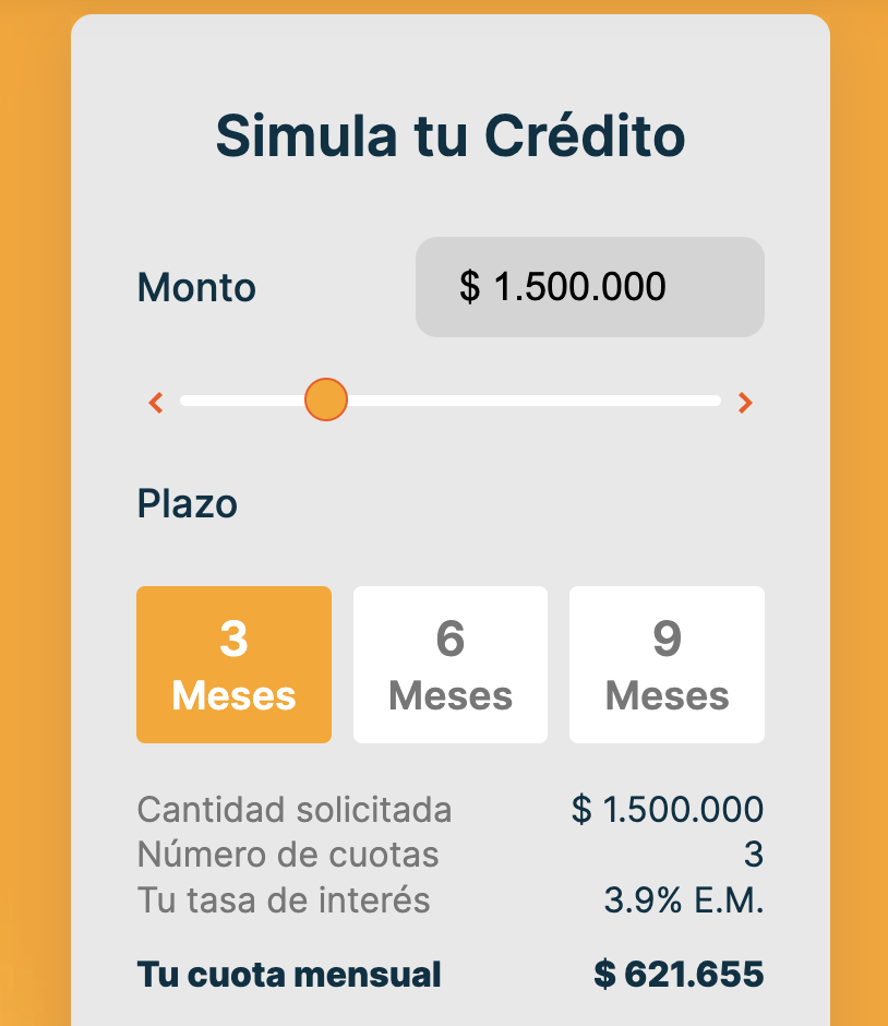 Calculadora de prestamos